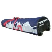 190CM SUPER LONG Lokker Double Wheelie Ski Bag- Fits skis, poles and boots